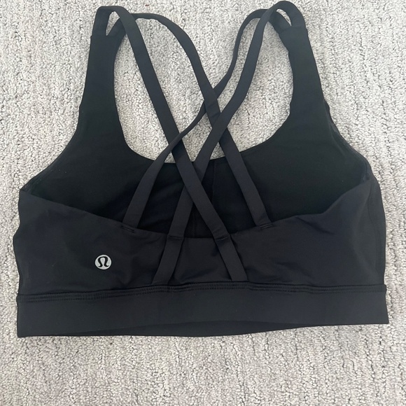 Lululemon Black Energy Sports Bra- Size 6 - Picture 2 of 2